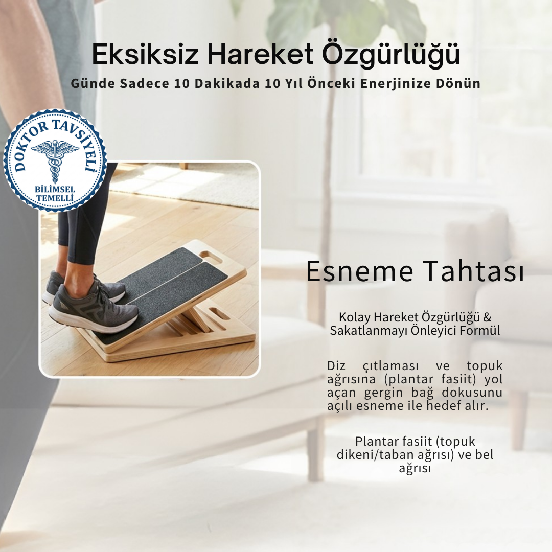 Postürist™ Premium Ayarlanabilir Ahşap Esneme Tahtası
