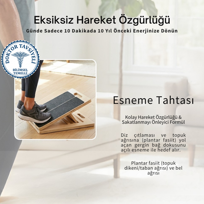 Postürist™ Premium Ayarlanabilir Ahşap Esneme Tahtası
