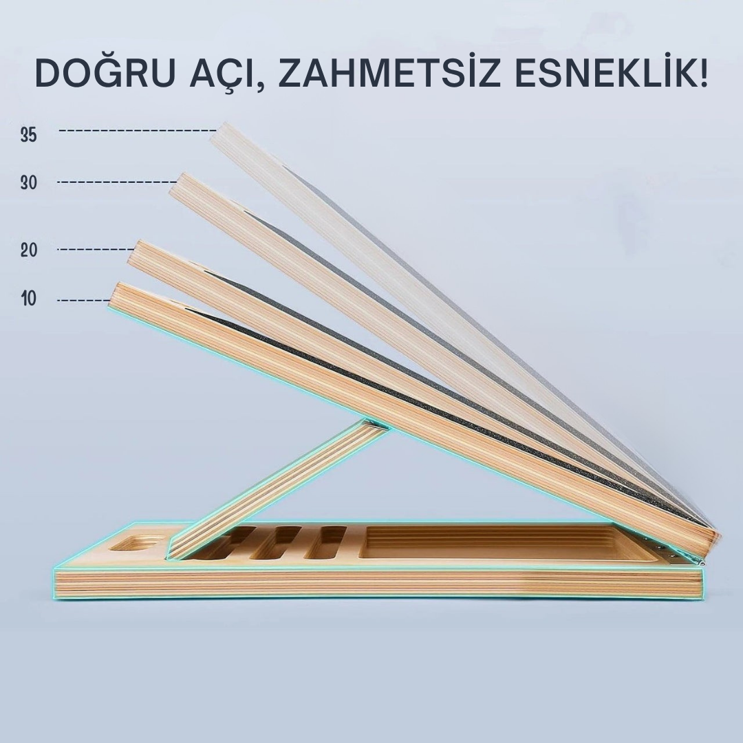 Postürist™ Premium Ayarlanabilir Ahşap Esneme Tahtası